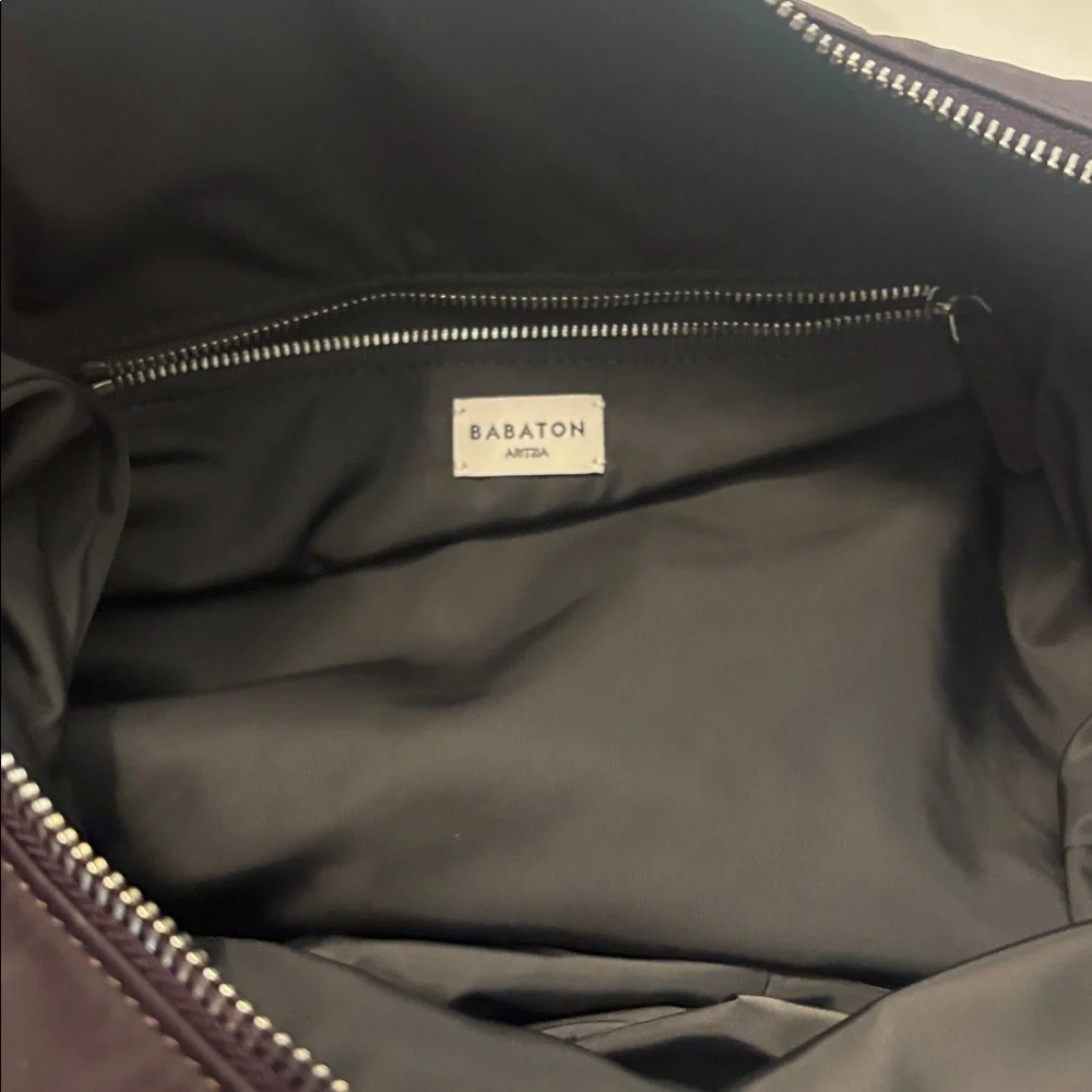 Babaton Aritzia Access Satin Bag Plum Hobo bag oversized deep purple large NWT - Picture 9 of 15